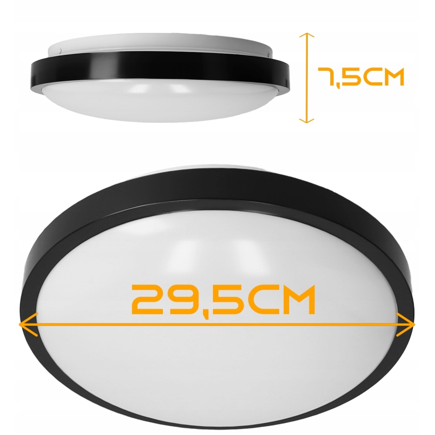 Ceiling light 2xE27/40W/230V Ø 29.5 cm black