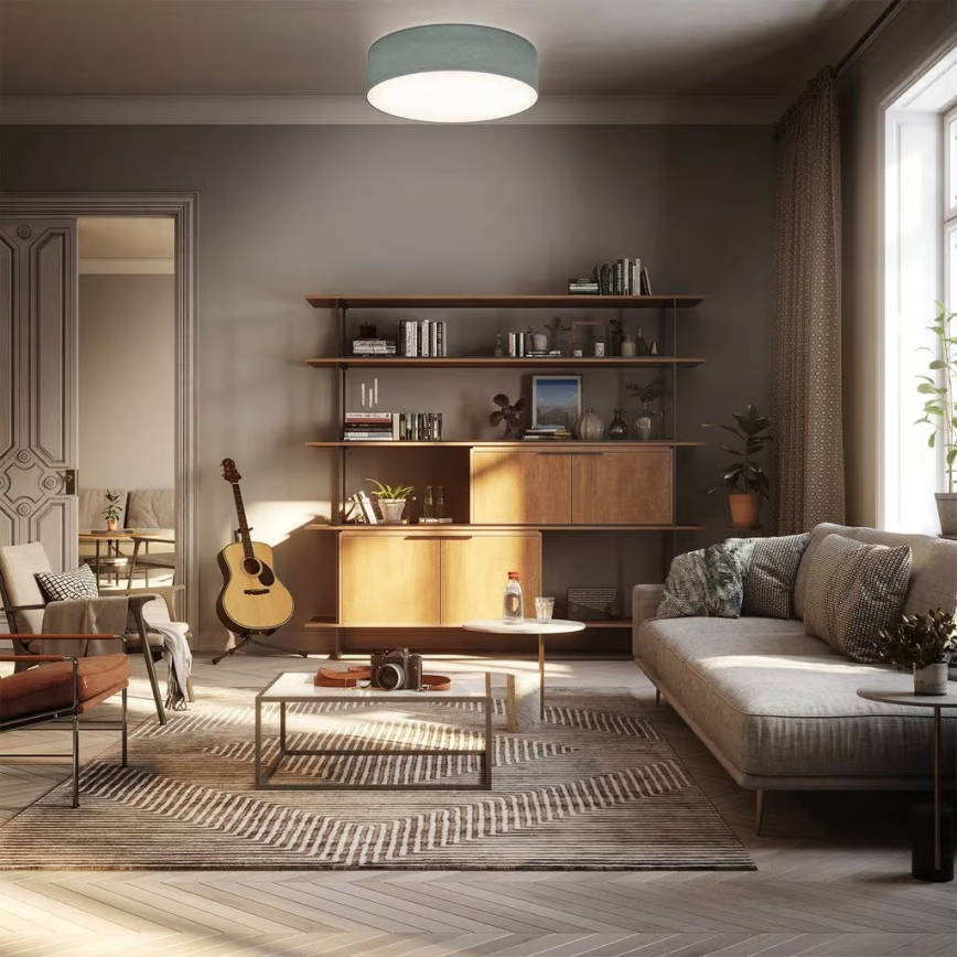 Ceiling light 2xE27/40W/230V Ø 38 cm grey