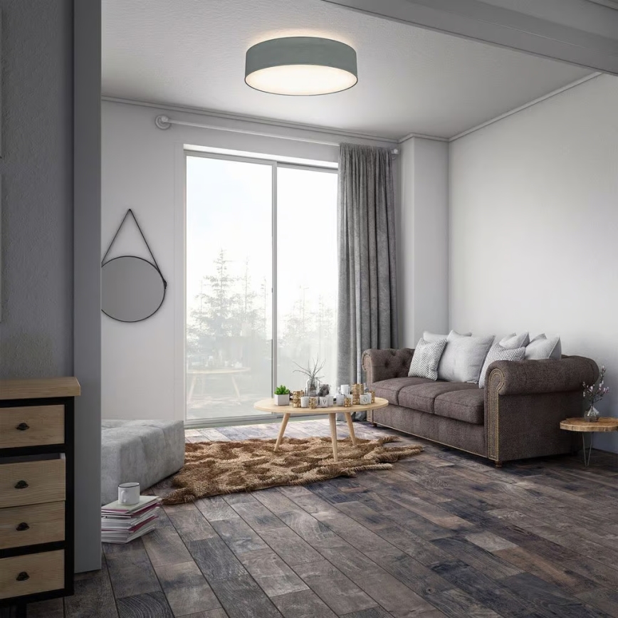 Ceiling light 2xE27/40W/230V Ø 38 cm grey