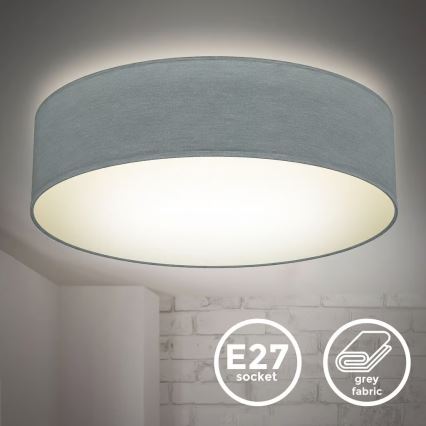 Ceiling light 2xE27/40W/230V Ø 38 cm grey