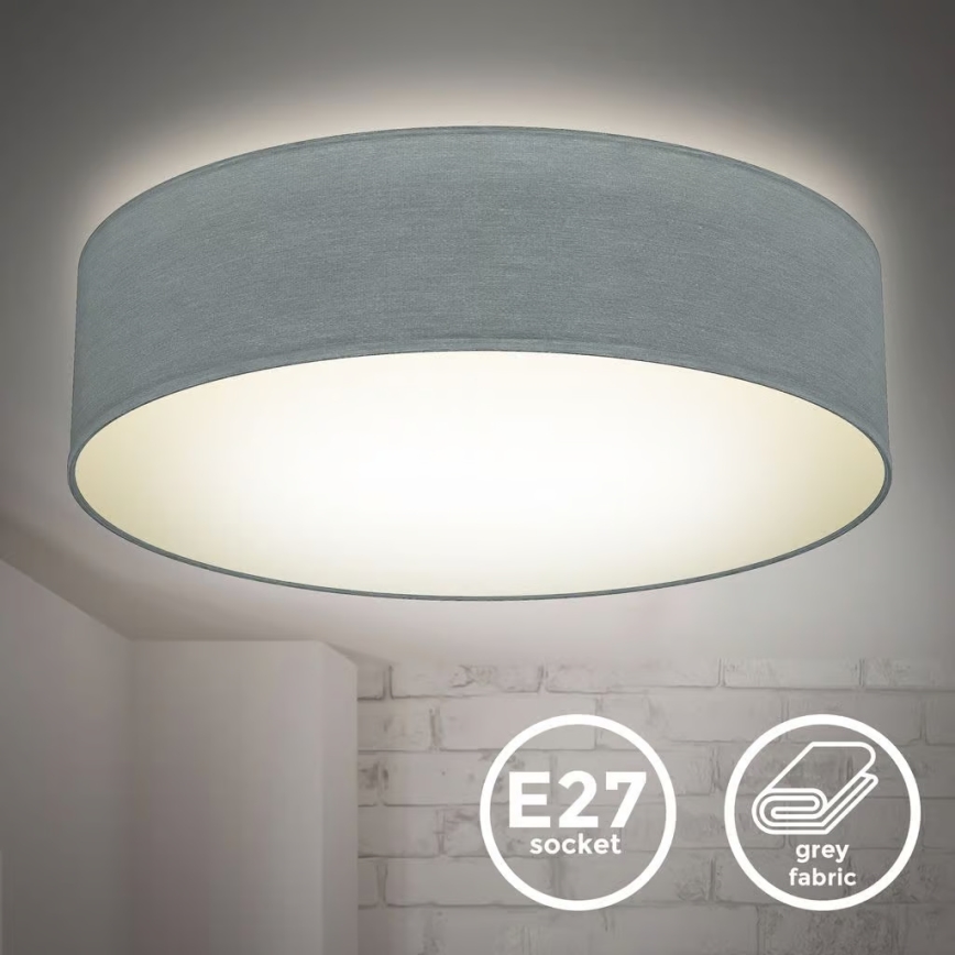 Ceiling light 2xE27/40W/230V Ø 38 cm grey