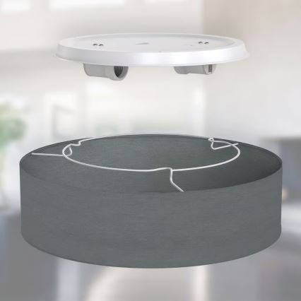 Ceiling light 2xE27/40W/230V Ø 38 cm grey