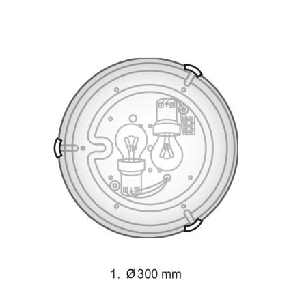 Ceiling light 2xE27/60W/230V