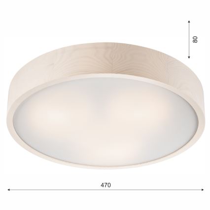 Ceiling light 3xE27/60W/230V pine - FSC certified