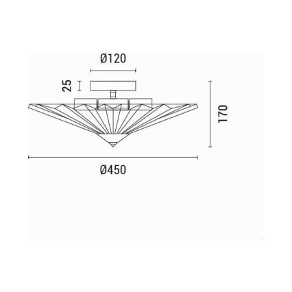 Ceiling light 5xE14/15W/230V grey