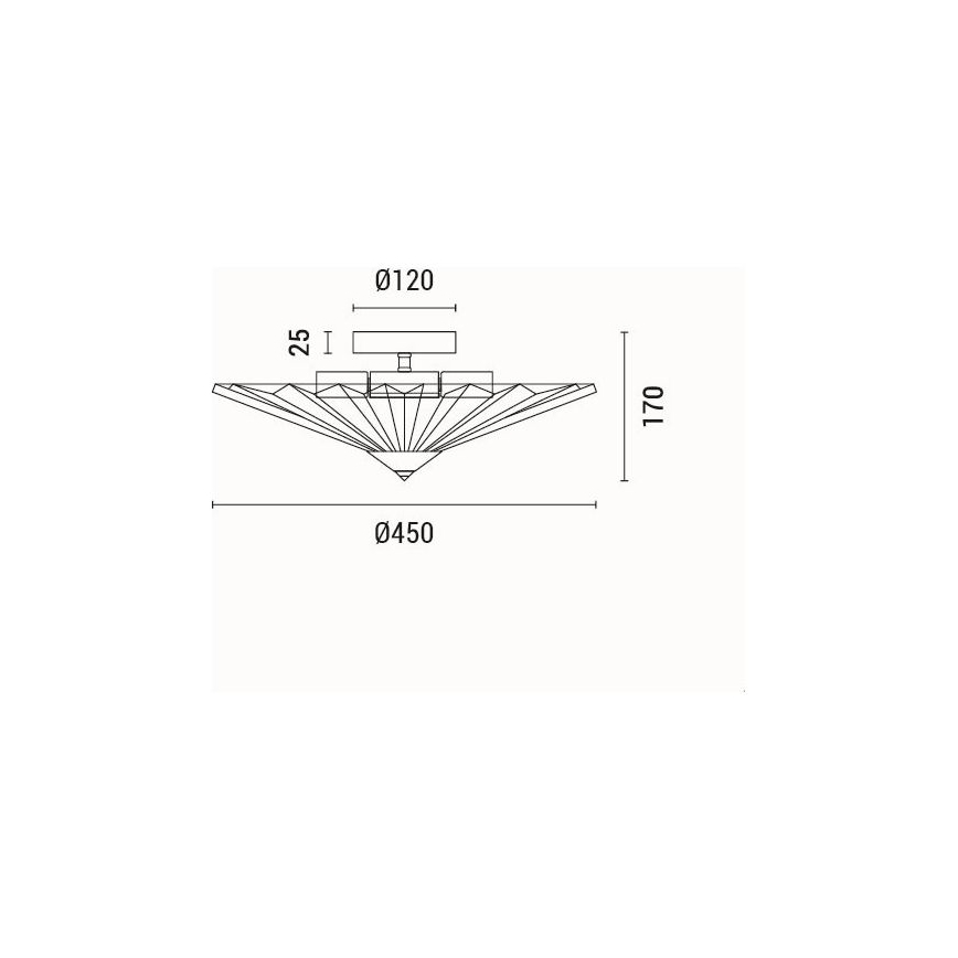 Ceiling light 5xE14/15W/230V grey