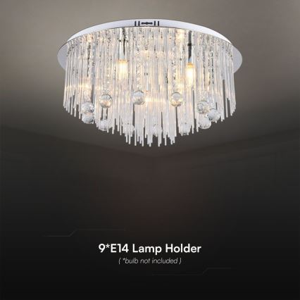 Ceiling light 9xE14/40W/230V d. 60 cm