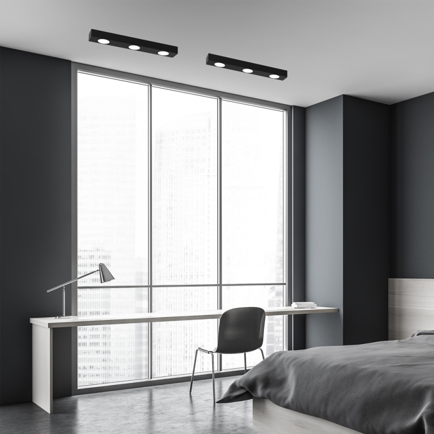 Ceiling light ALEXANDER 3xGX53/12W/230V black