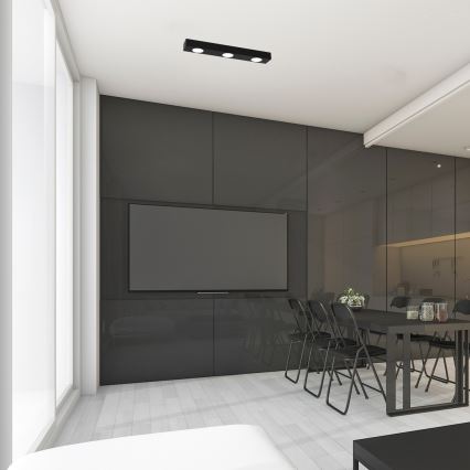 Ceiling light ALEXANDER 3xGX53/12W/230V black