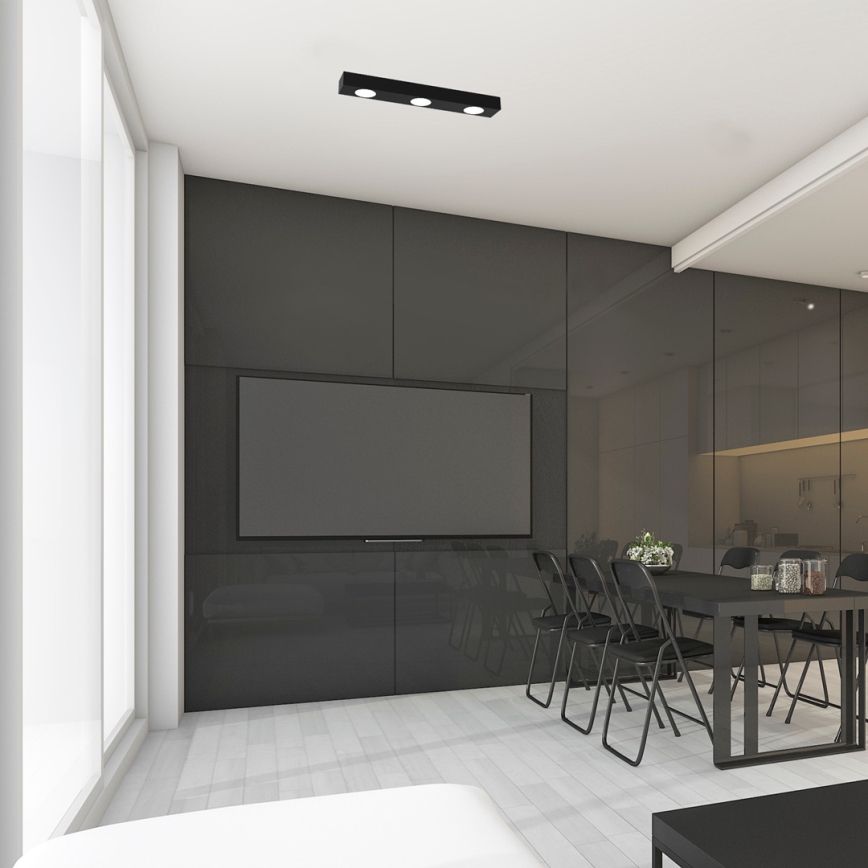Ceiling light ALEXANDER 3xGX53/12W/230V black
