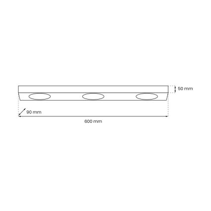 Ceiling light ALEXANDER 3xGX53/12W/230V black