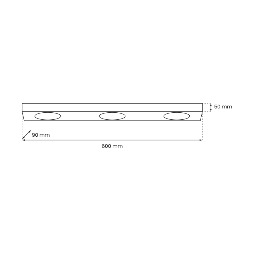 Ceiling light ALEXANDER 3xGX53/12W/230V black
