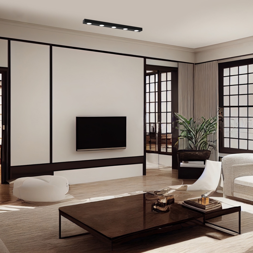 Ceiling light ALEXANDER 5xGX53/12W/230V black