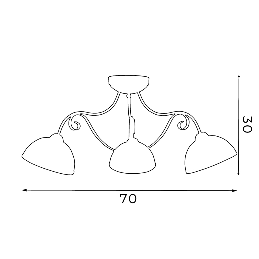Ceiling light ANTICA 3xE27/60W/230V