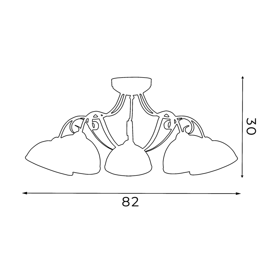 Ceiling light ANTICA 5xE27/60W/230V
