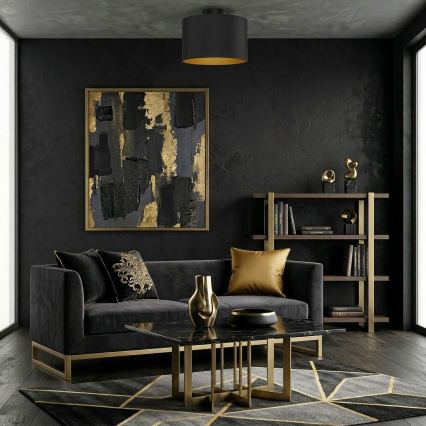 Ceiling light ARDEN 1xE27/15W/230V Ø 25 cm black