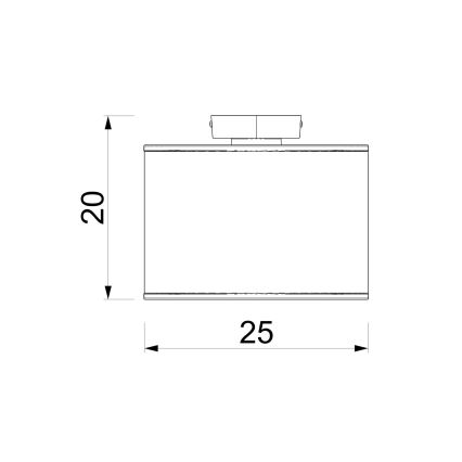 Ceiling light ARDEN 1xE27/15W/230V Ø 25 cm white