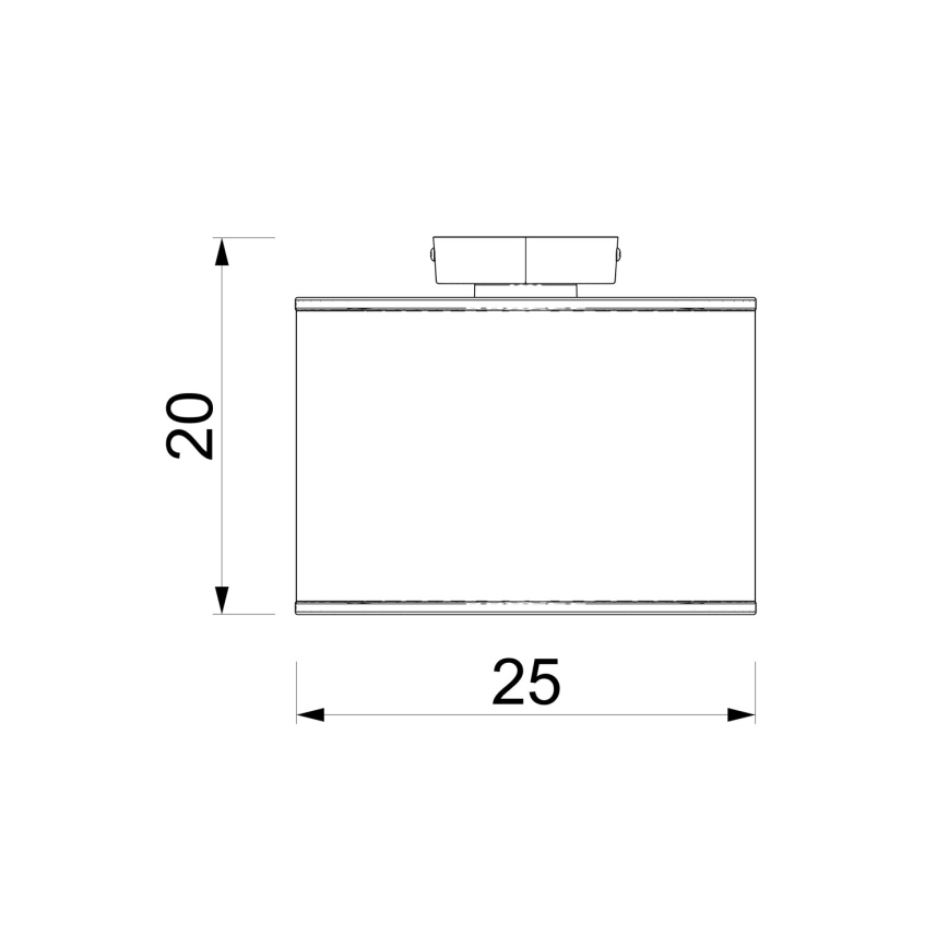 Ceiling light ARDEN 1xE27/15W/230V Ø 25 cm white