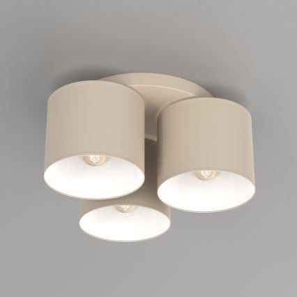 Ceiling light ARDEN 3xE27/15W/230V Ø 30 cm beige