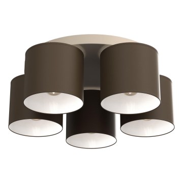 Ceiling light ARDEN 5xE27/15W/230V, Ø 44 cm, beige/brown