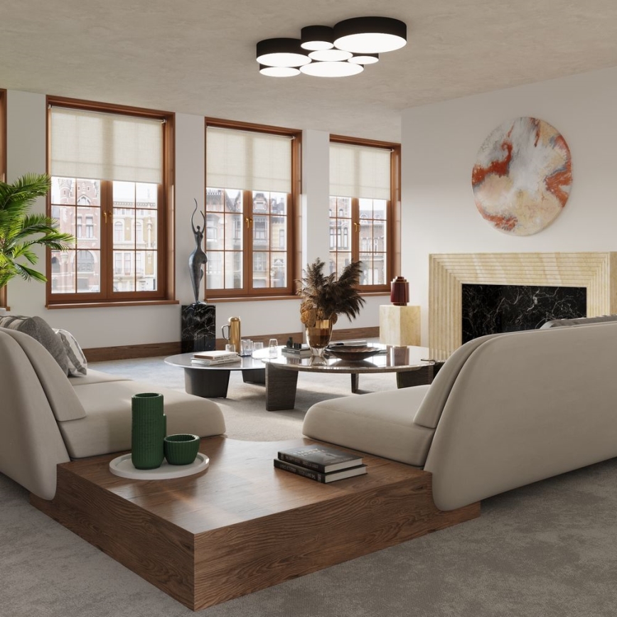 Ceiling light ARENA 4xE27/60W/230V black