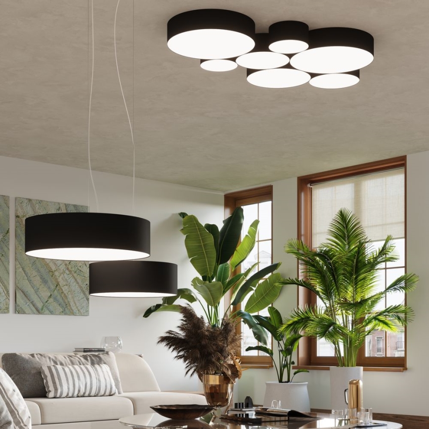 Ceiling light ARENA 4xE27/60W/230V black