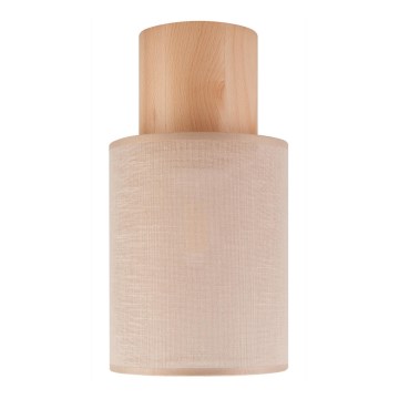 Ceiling light ARI 1xE27/60W/230V d. 16 cm beige beech