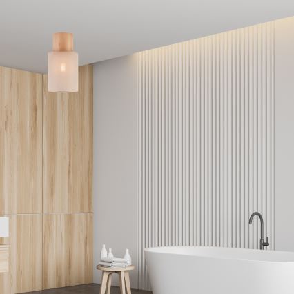 Ceiling light ARI 1xE27/60W/230V d. 16 cm beige beech