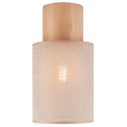 Ceiling light ARI 1xE27/60W/230V d. 16 cm beige beech