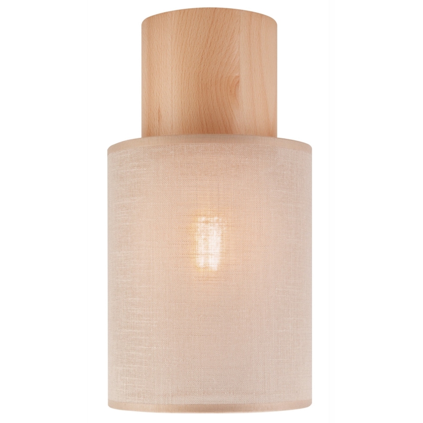Ceiling light ARI 1xE27/60W/230V d. 16 cm beige beech