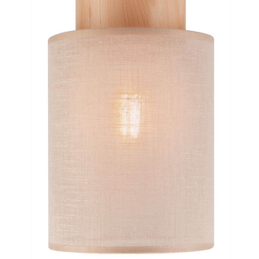 Ceiling light ARI 1xE27/60W/230V d. 16 cm beige beech