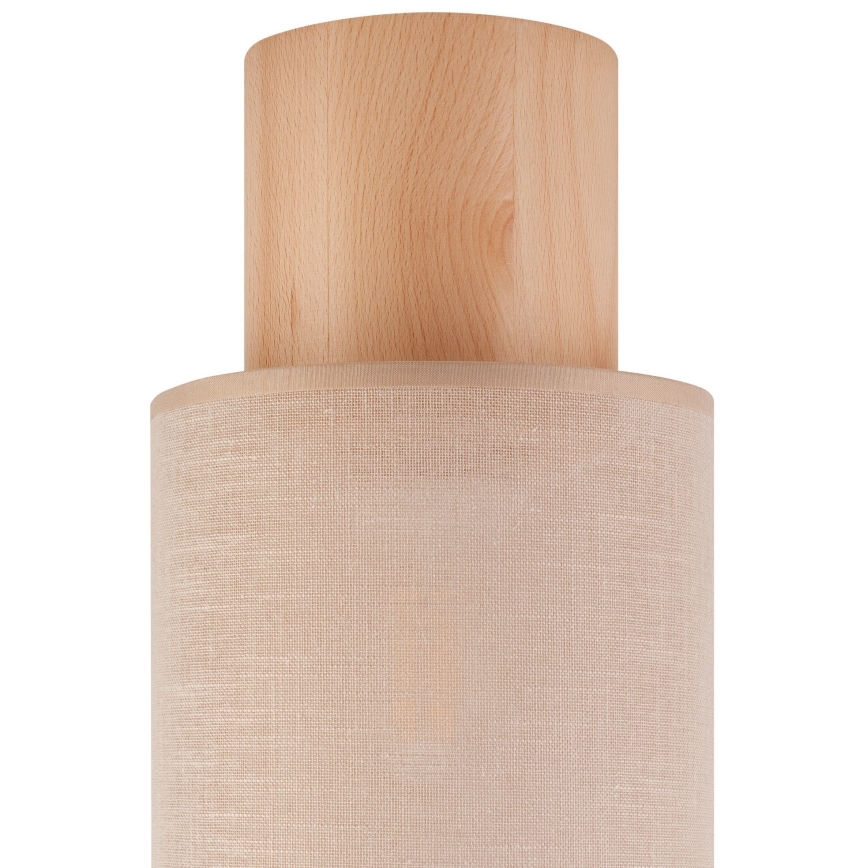 Ceiling light ARI 1xE27/60W/230V d. 16 cm beige beech
