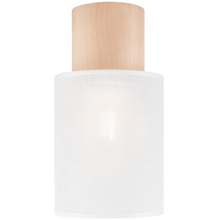Ceiling light ARI 1xE27/60W/230V d. 16 cm white beech