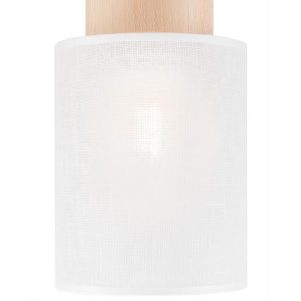 Ceiling light ARI 1xE27/60W/230V d. 16 cm white beech