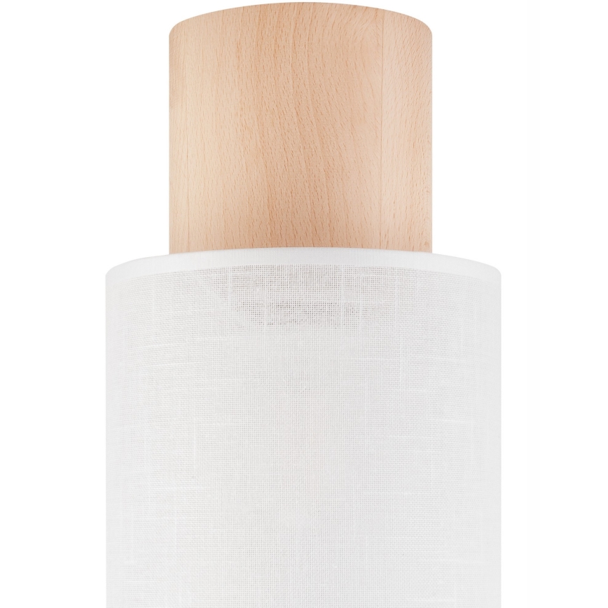 Ceiling light ARI 1xE27/60W/230V d. 16 cm white beech