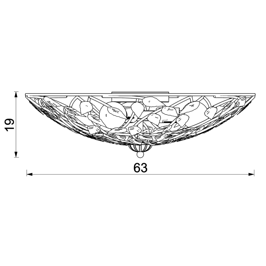 Ceiling light ARION 3xE27/15W/230V brass