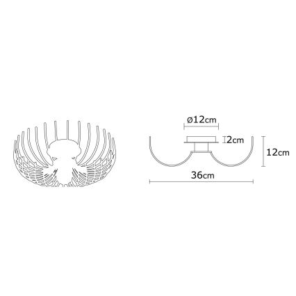 Ceiling light ASPENDOS 1xE27/40W/230V