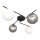 Ceiling light AZURA 4xE14/10W/230V black/grey/white