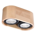 Ceiling light BASIC AR111 2xGU10/40W/230V beech