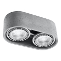 Ceiling light BASIC AR111 2xGU10/40W/230V concrete
