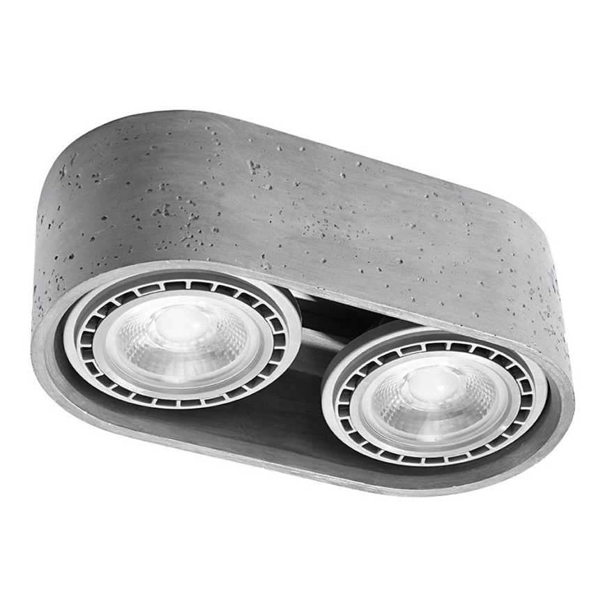 Ceiling light BASIC AR111 2xGU10/40W/230V concrete