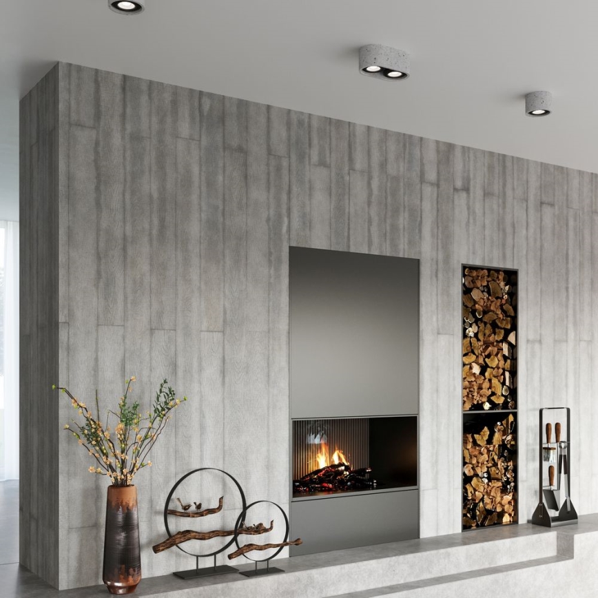 Ceiling light BASIC AR111 2xGU10/40W/230V concrete