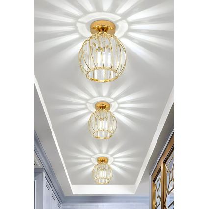 Ceiling light BELLA 1xE27/40W/230V Ø 20 cm gold