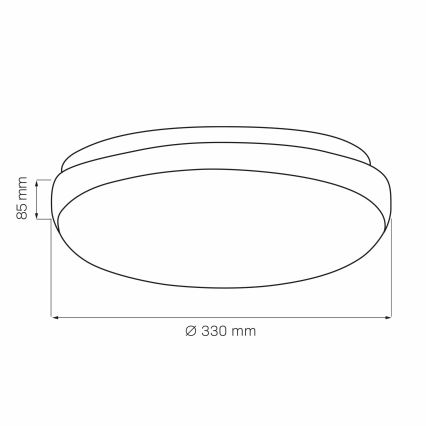 Ceiling light BENEDYKT 2xE27/20W/230V d. 33 cm silver