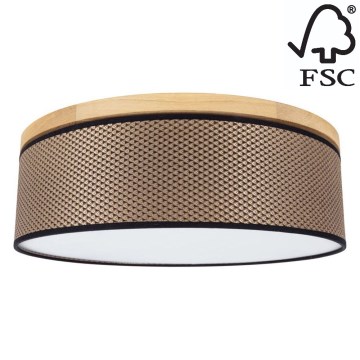 Ceiling light BENITA 2xE27/25W/230V d. 48 cm brown/oak – FSC certified