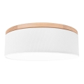 Ceiling light BENITA 2×E27/25W/230V Ø 48 cm white/oak