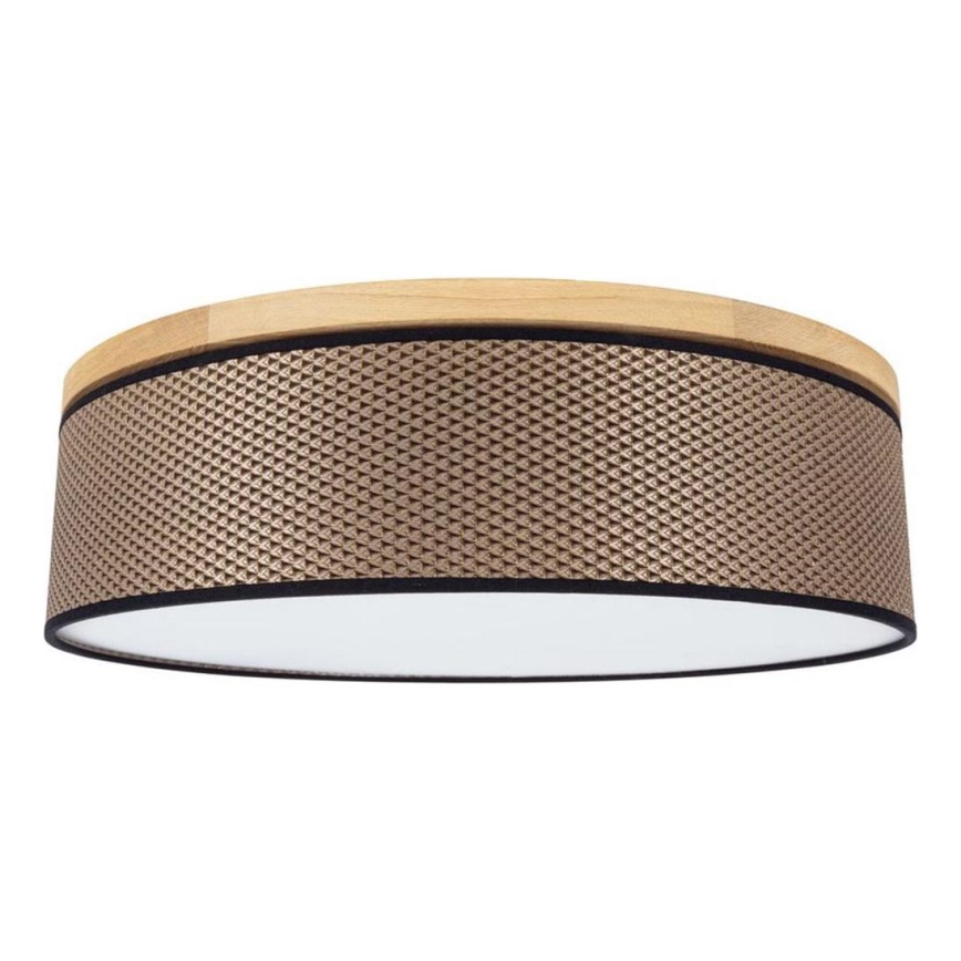 Ceiling light BENITA 4xE27/25W/230V d. 58 cm brown/oak