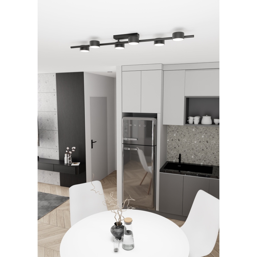 Ceiling light BET 6xGX53/12W/230V black