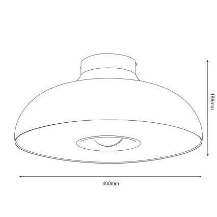 Ceiling light BILBAO 1xE27/15W/230V d. 40 cm brass