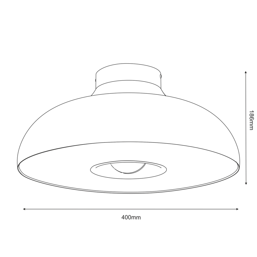 Ceiling light BILBAO 1xE27/15W/230V d. 40 cm brass